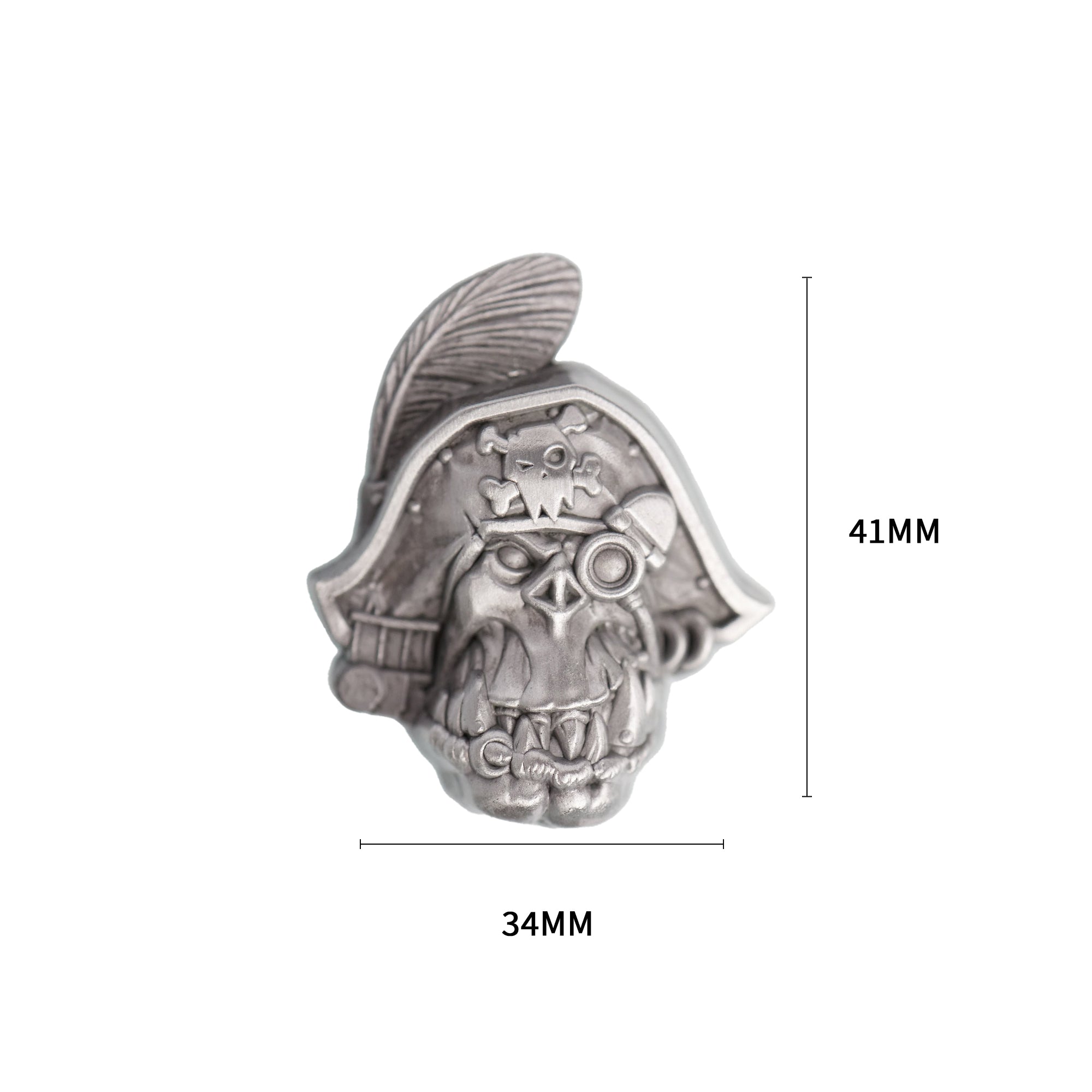Starforged & Warhammer 40K Brooch Space Pirate Ork Kaptin Badrukk Pin Badge